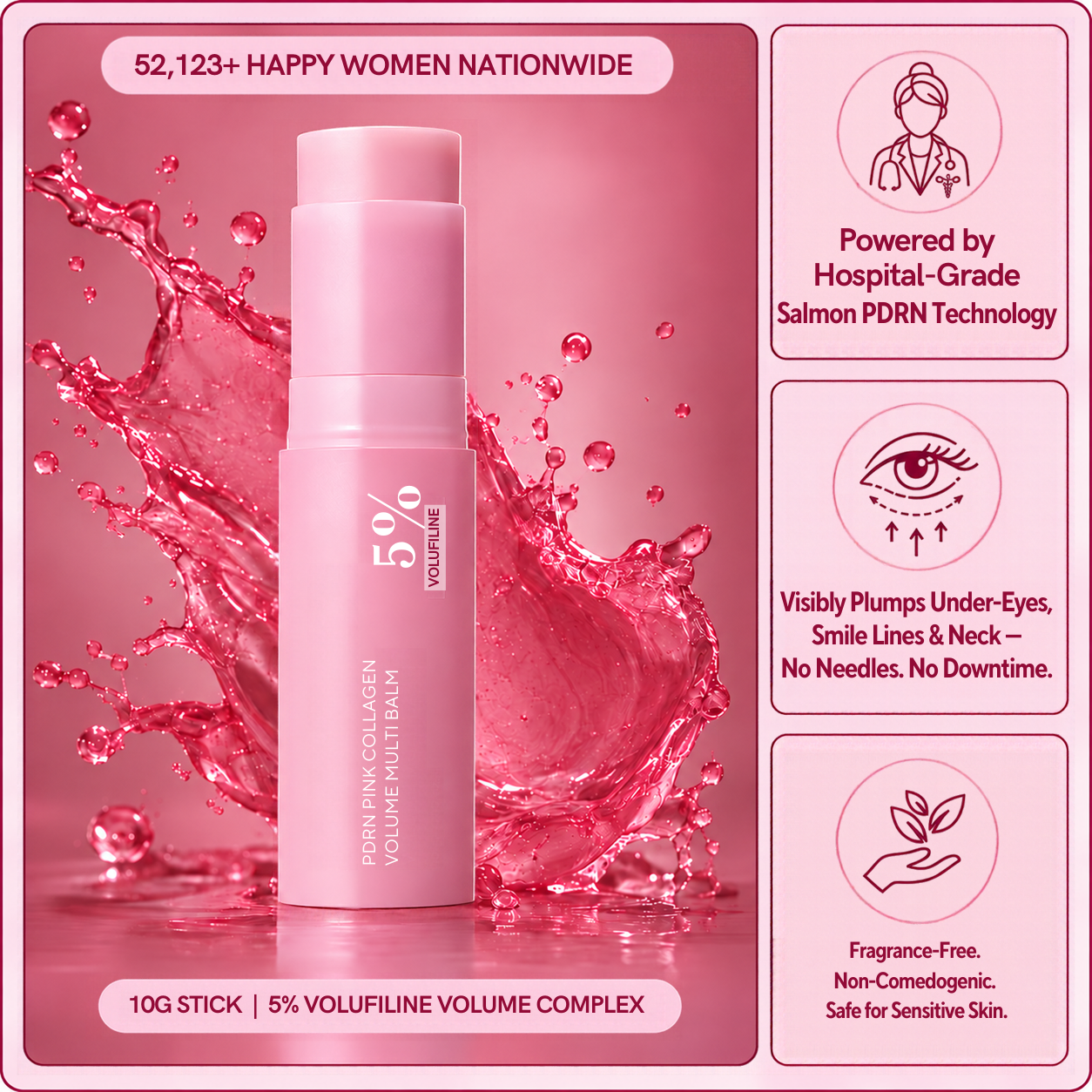 PDRN Pink Collagen Multi-Stick — Volume Restore & Plumping Balm