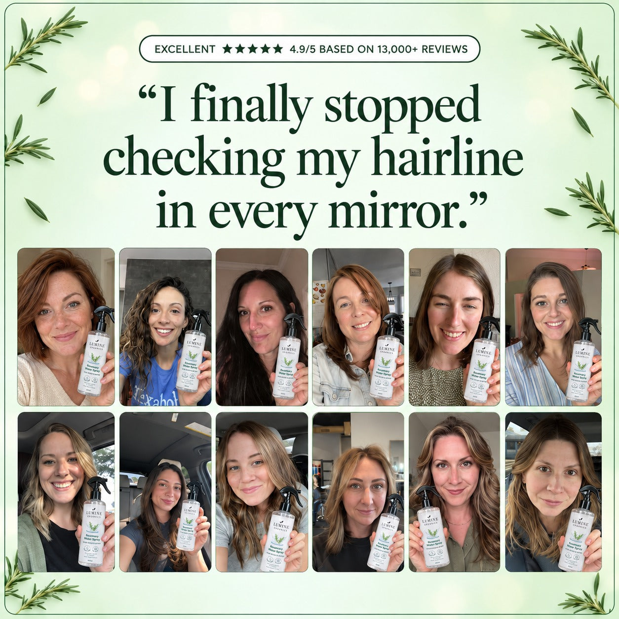 Rosemary Water Spray — Hair Growth & Thickness Support