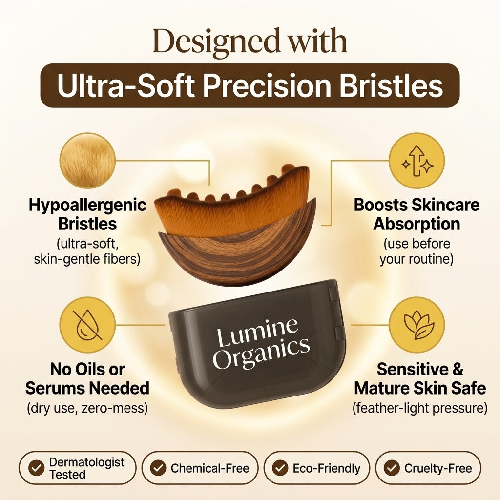 Lymphatic Contour Face Brush — Facial Depuff & Jawline Support