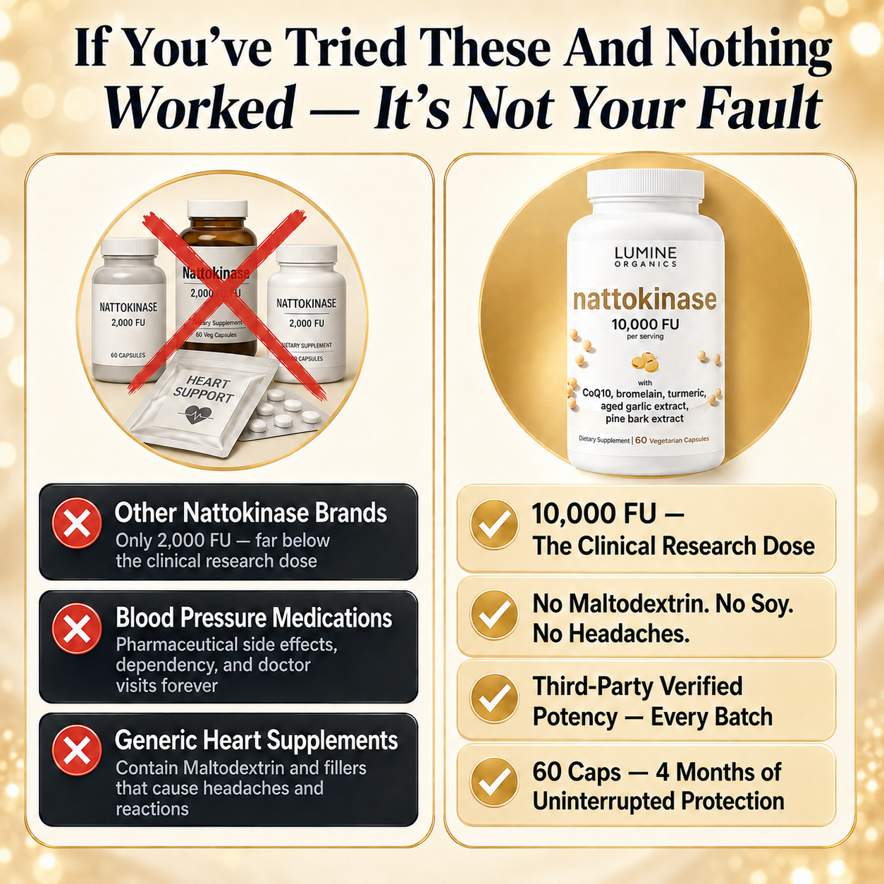 Nattokinase 10,000 FU — Advanced Circulation & Heart Health