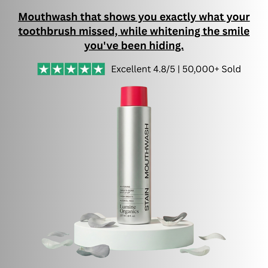 Stain Whitening Mouthwash - Deep Clean Brightening Rinse