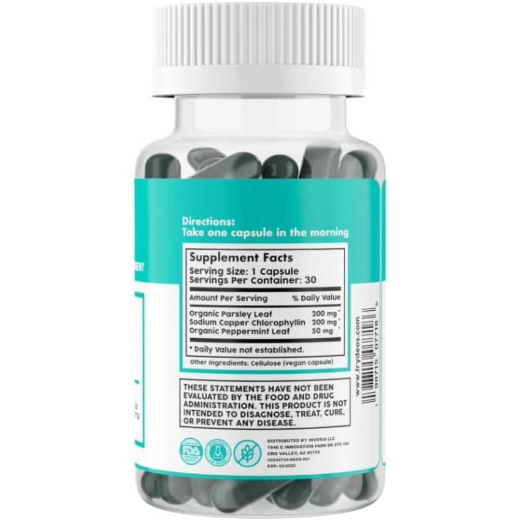 Internal Deodorant — Full Body Odor Neutralizing Capsules