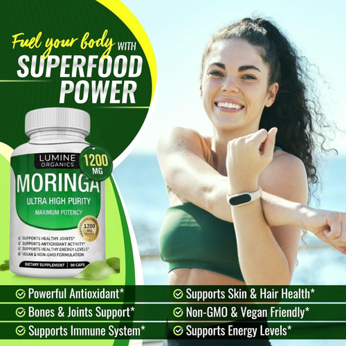 Moringa Oleifera 1200mg — Natural Energy & Fatigue Support