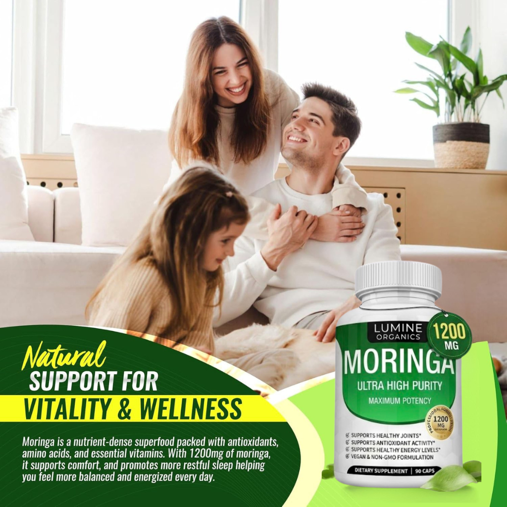 Moringa Oleifera 1200mg — Natural Energy & Fatigue Support...