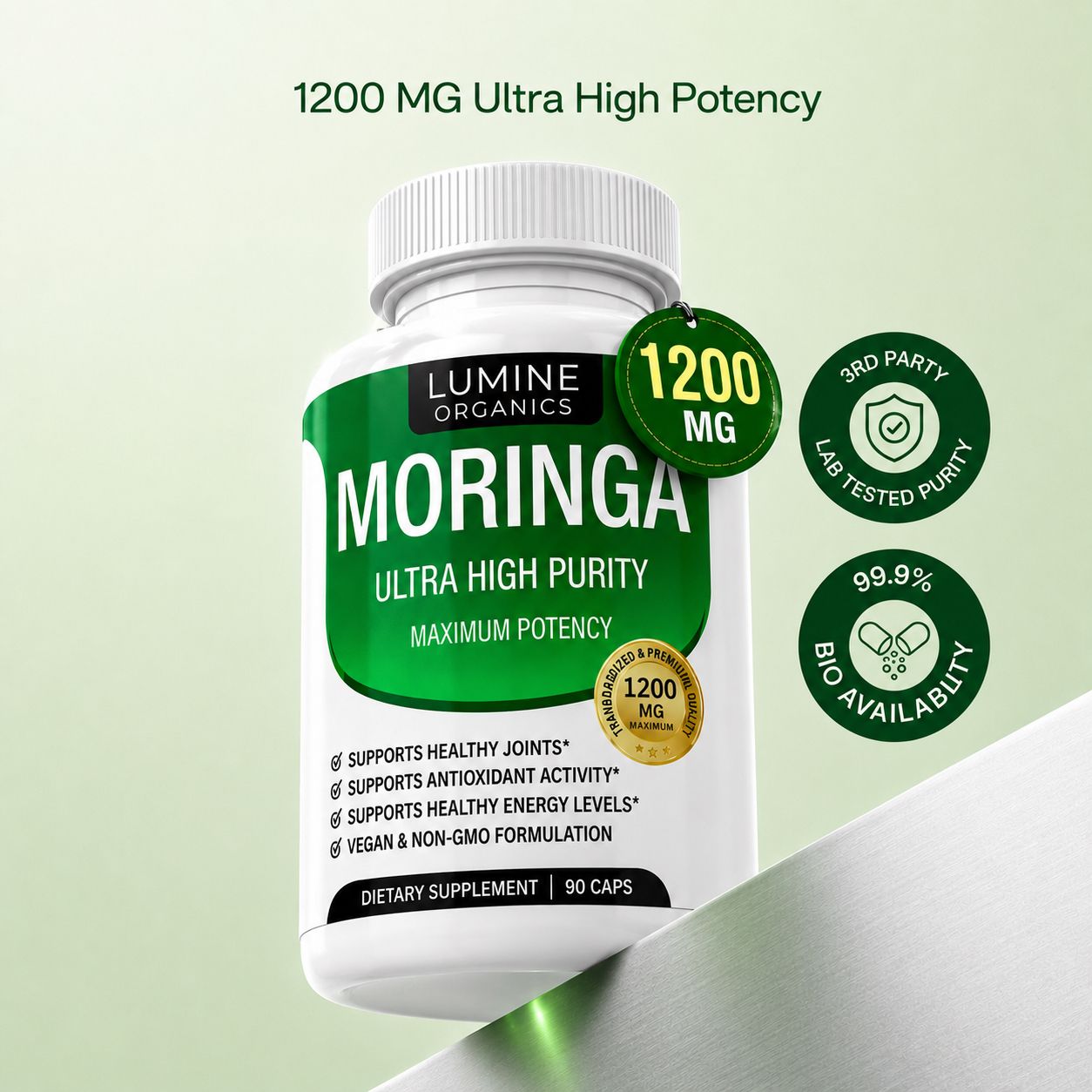 Moringa Oleifera 1200mg — Natural Energy & Fatigue Support