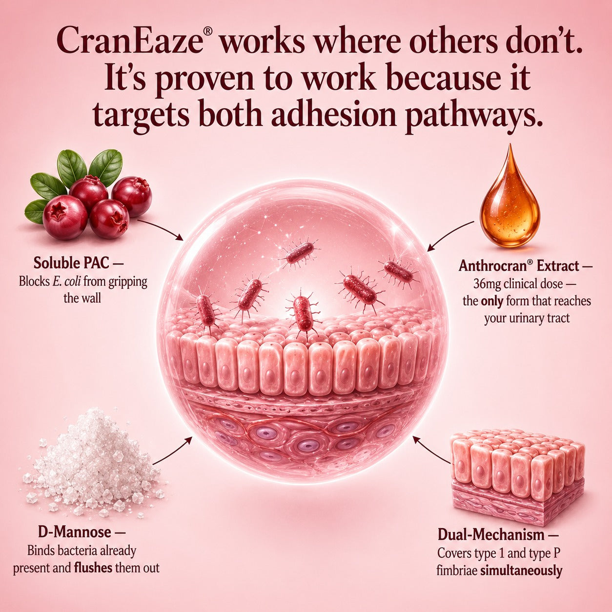 Cranberry + D-Mannose — Urinary Tract Support