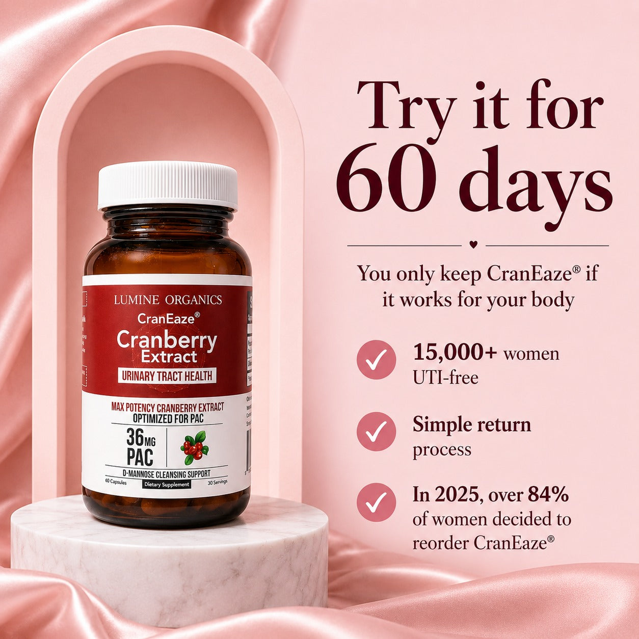 Cranberry + D-Mannose — Urinary Tract Support