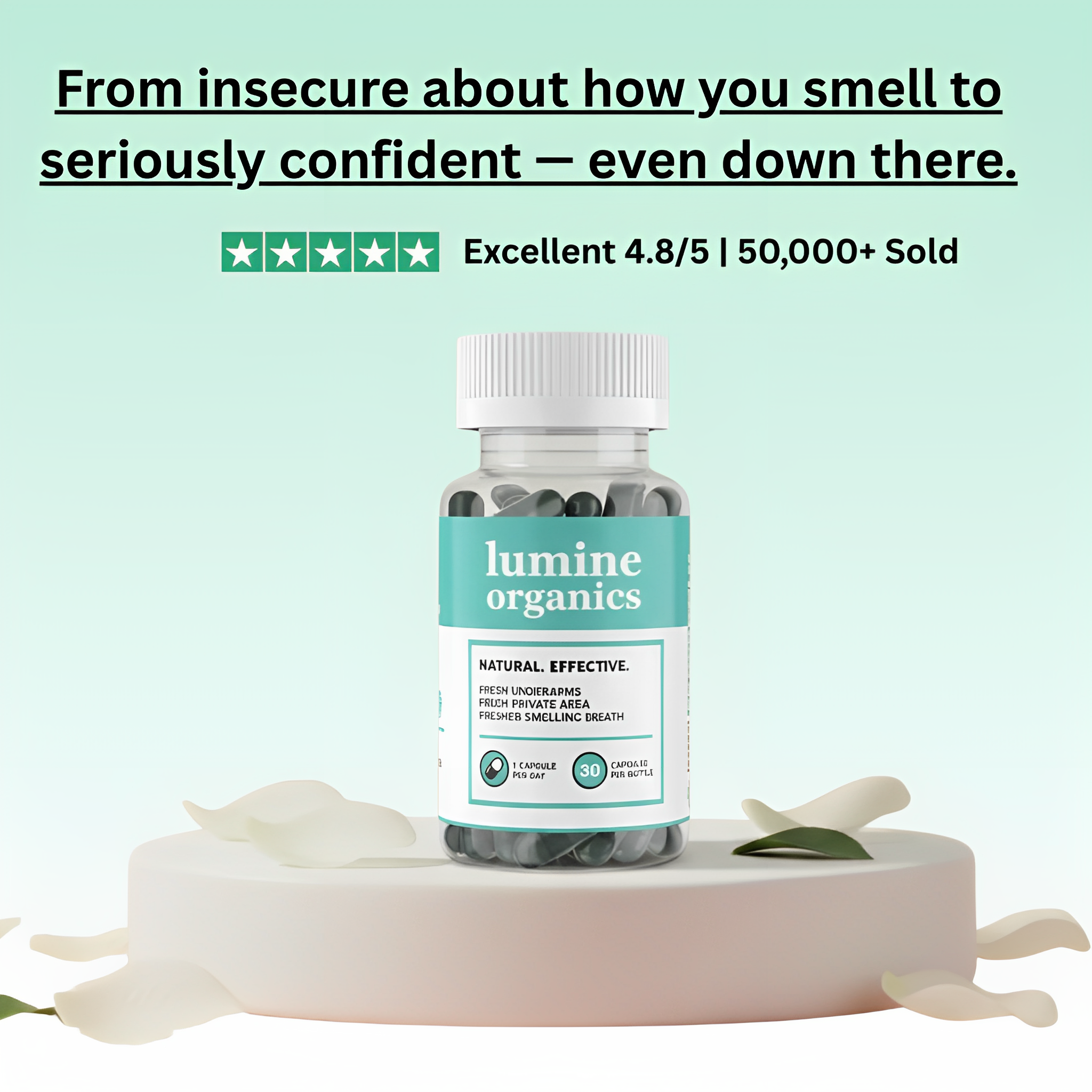 Internal Deodorant — Full Body Odor Neutralizing Capsules