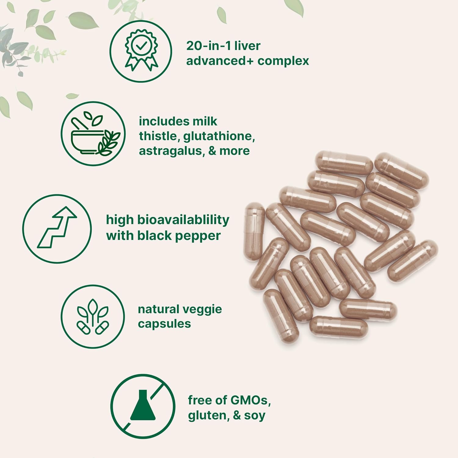 Liver Advanced+ - 20-in-1 Internal Cleanse Support Capsules